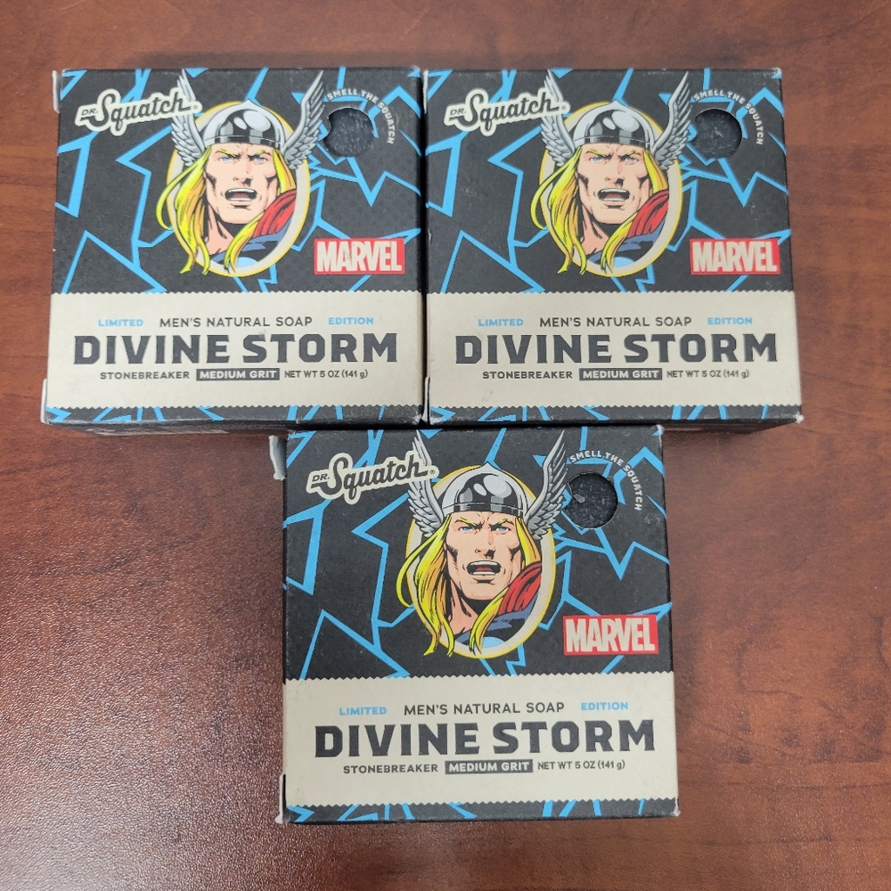 Dr. Squatch 3 Pack Of Divine Storm Bar Soap Nwt